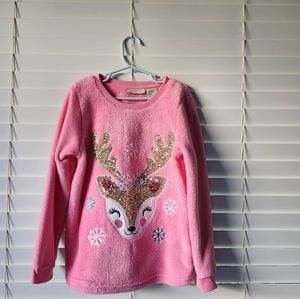Cynthia Rowley Pink Reindeer Sweater for Kids